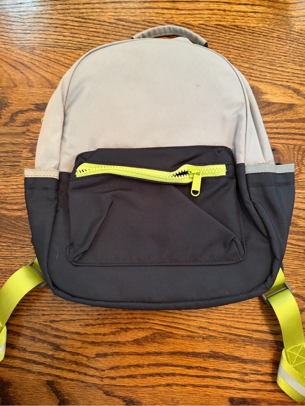 Pottery Barn Kids Gray and Black Everyday Backpack with Lime Accents